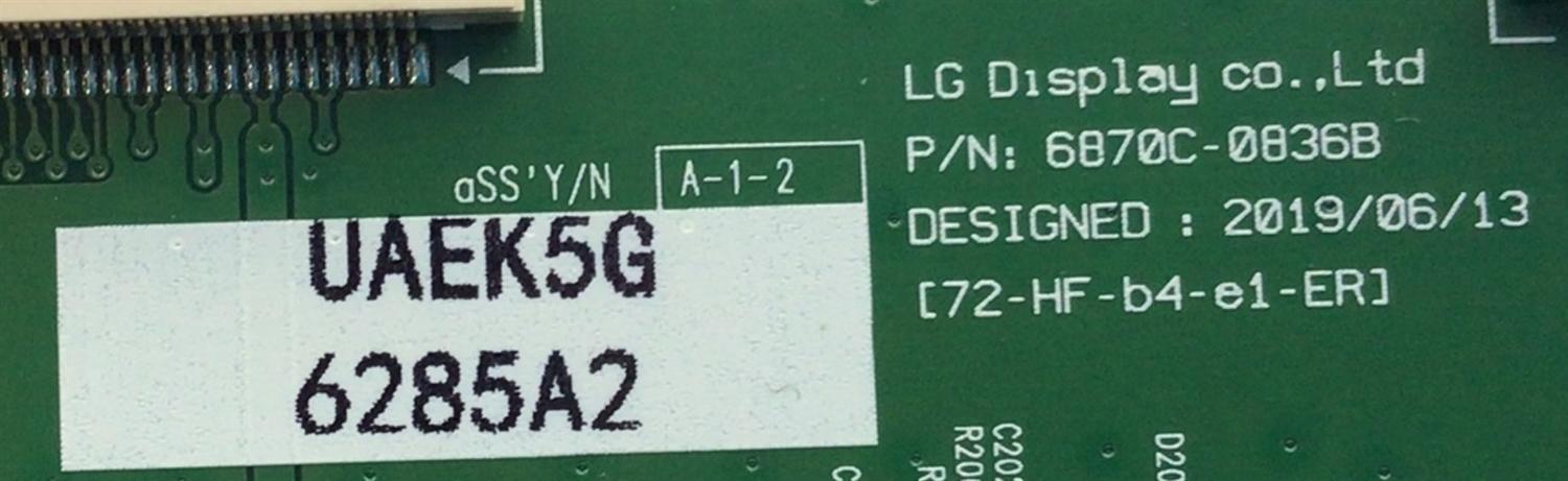 T.CON PARA MONITOR DELL / NUMERO DE PARTE  / 6871L-6285A / 6870C-0836B / 6285A /  NUMERO DE PANEL LM270WR5 (SS)(F1) / MODELO U2720QT - Imagen 2